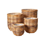 Woven Basket Set of 4 - Natural/Light Brown