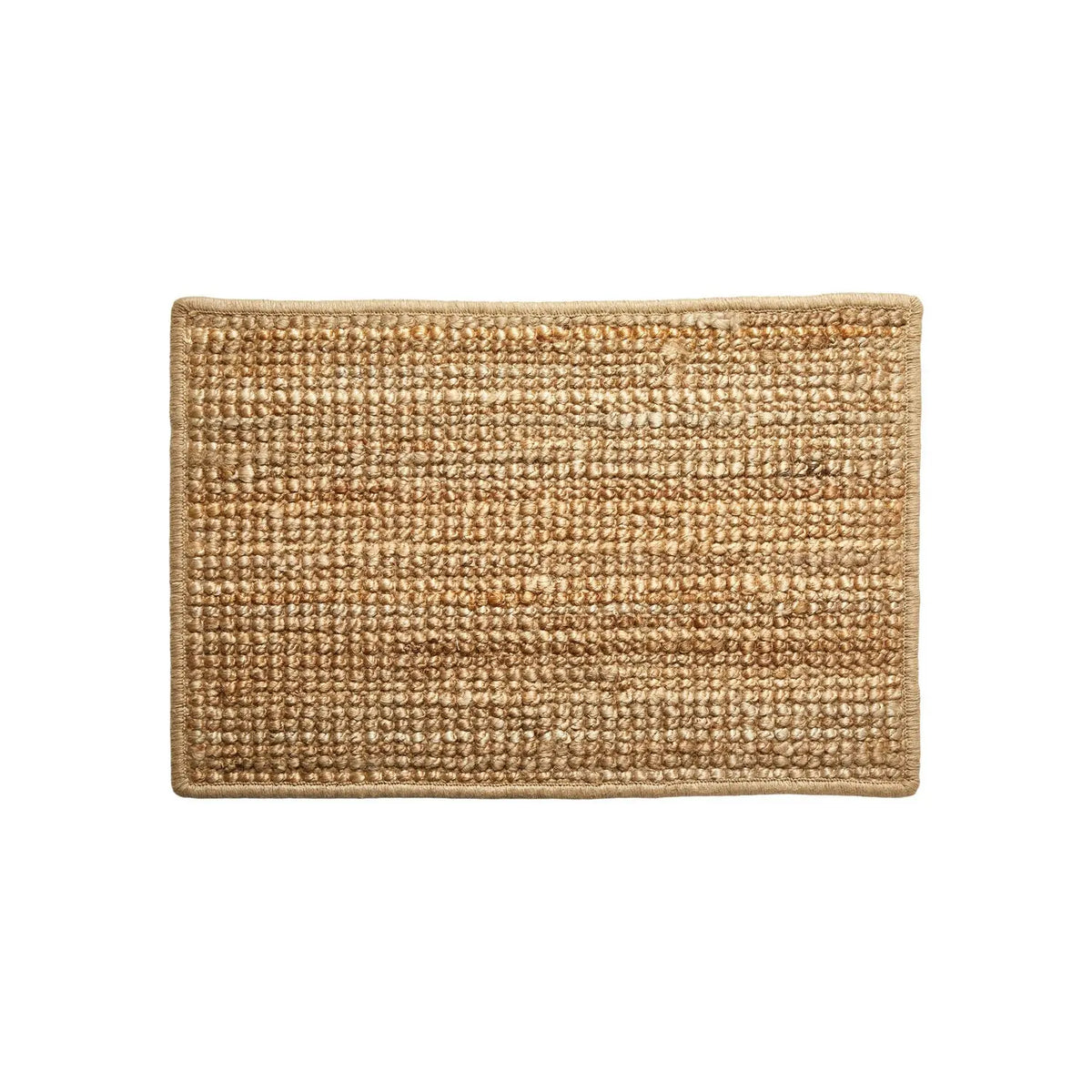 Bouclé Jute Rug with Latex Backing 80 x 120 cm - Natural