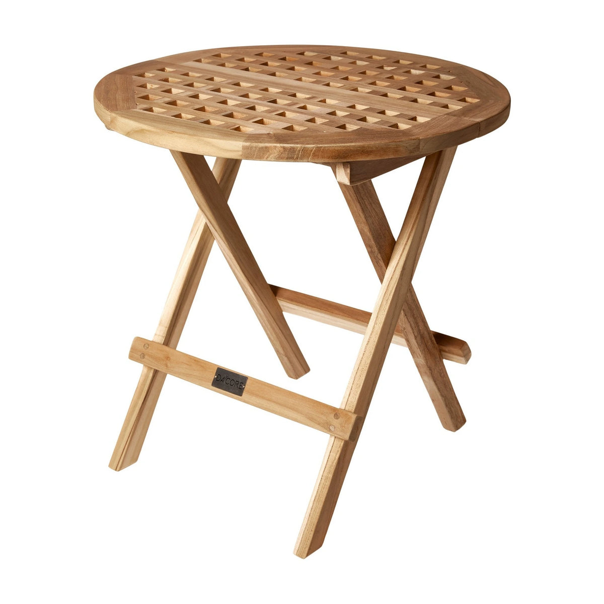 Round Folding Slatted Teak Table Ø50 cm