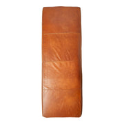 Buffalo Leather Bench Cushion 118 x 40 x 5 cm - Cognac