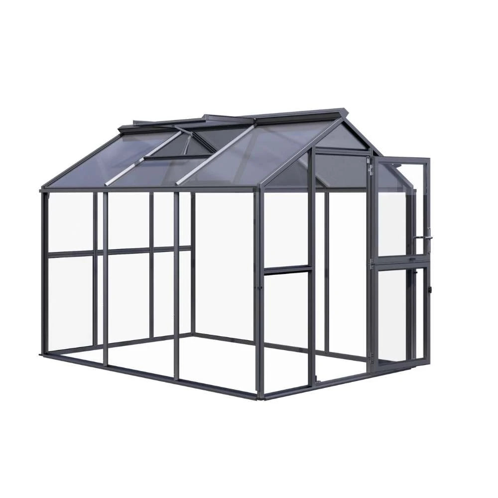 Greenhouse Galant III, 4 mm glass + polycarbonate, anthracite-grey