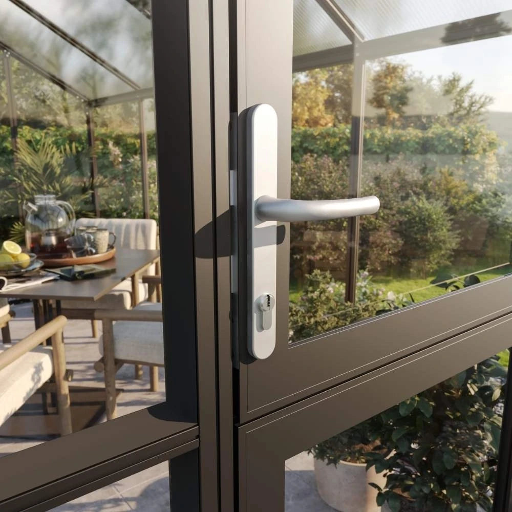Greenhouse Galant III, 4 mm glass + polycarbonate, anthracite-grey