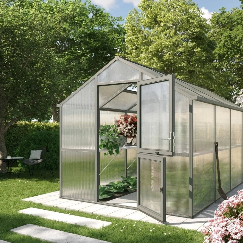 Greenhouse Iris IV, anthracite-grey