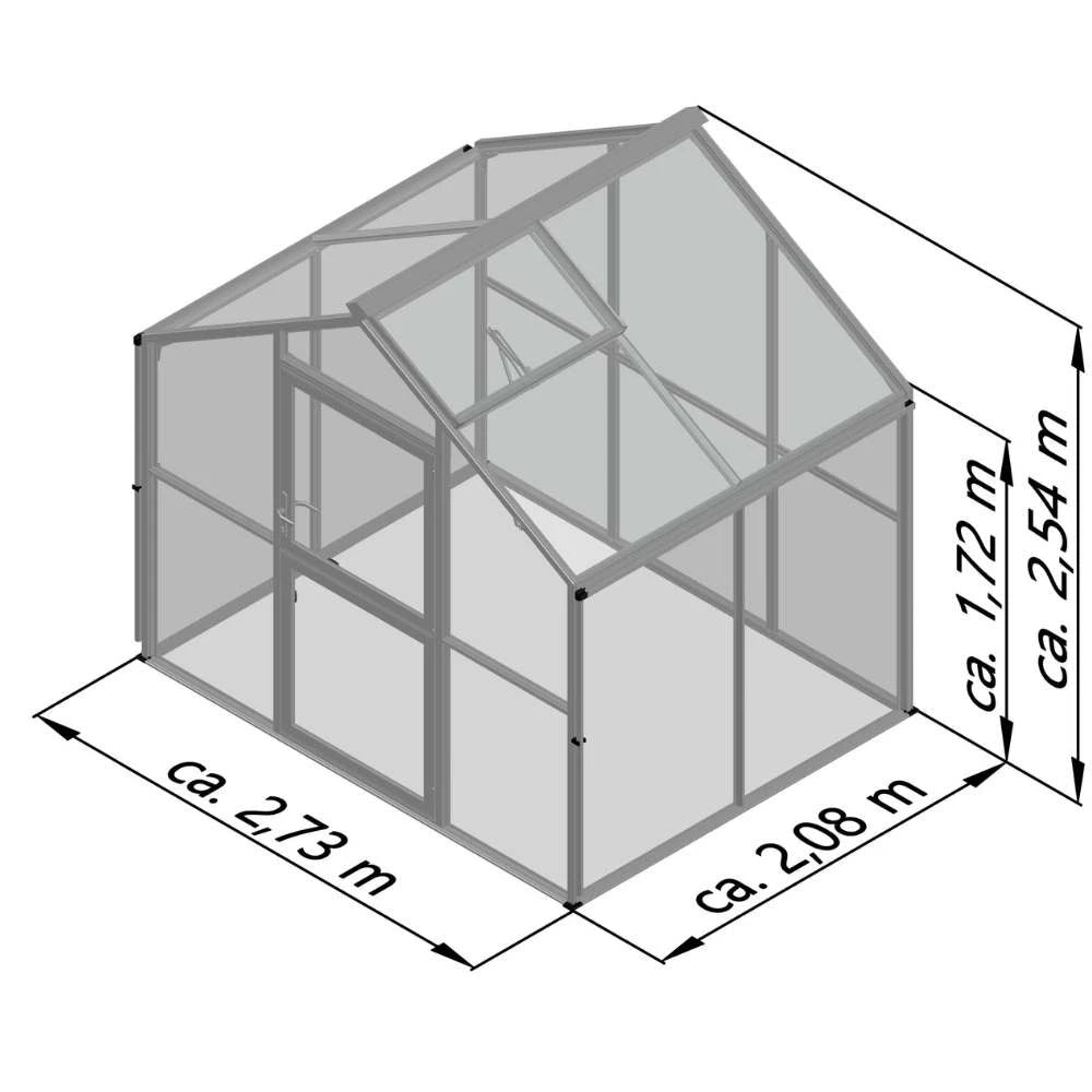 Greenhouse Novum II, 4 mm glass + polycarbonate, blank