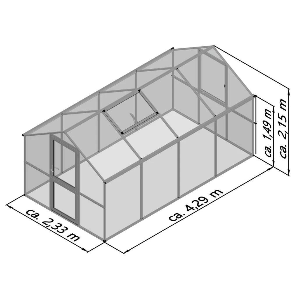 Rose IV Clear Greenhouse KGT – Plenty of Space for Plants