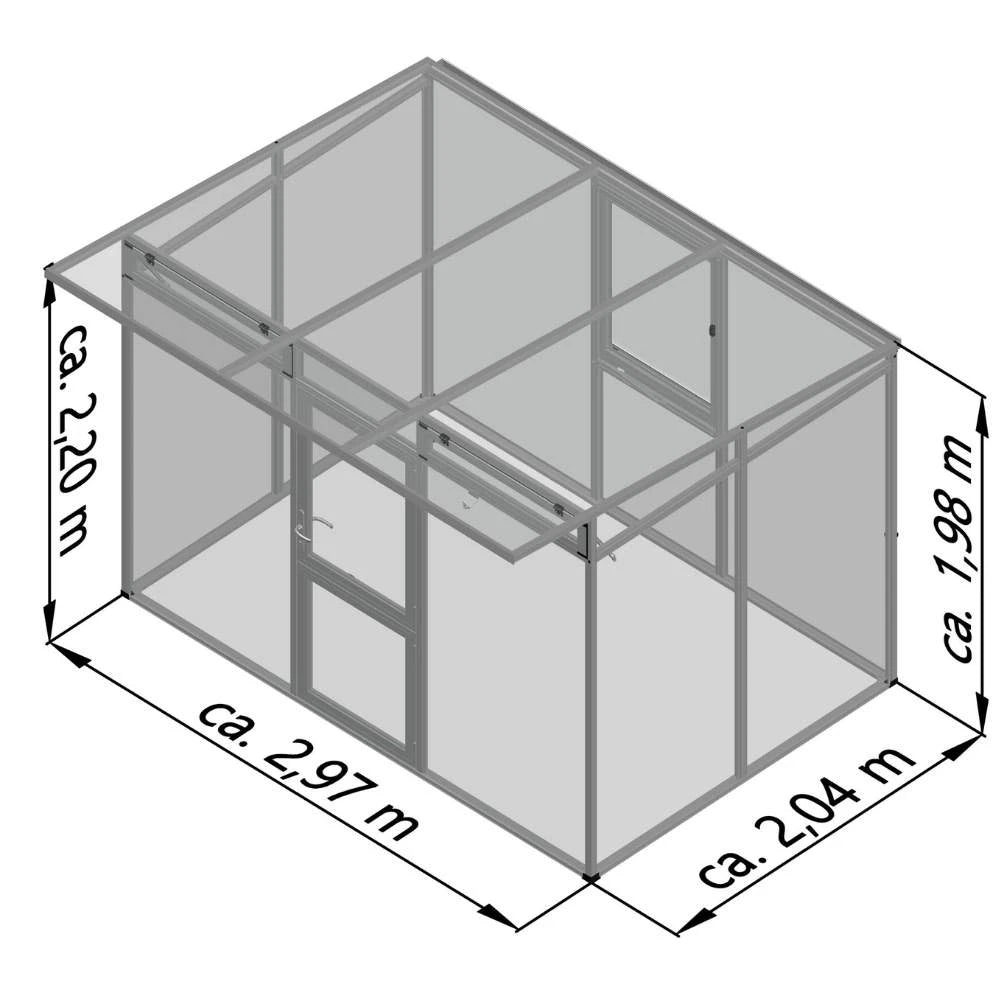 Greenhouse Santini II, anthracite-grey